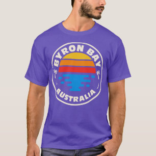 T-shirt Retro Byron Bay Australie Plage de surf Vintage Em