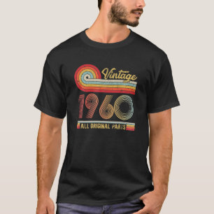 T-shirt Retro Cadeaux d'anniversaire Vintages 1960 Pièces