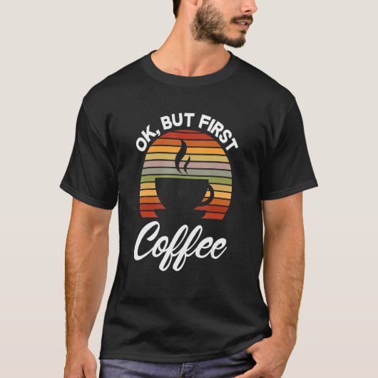 T-shirt Retro Café Café Café Boisson Barista (Devant)