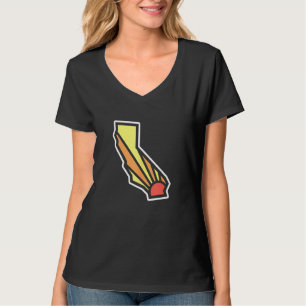 T-shirt Retro California State Outline Sunset Adventure