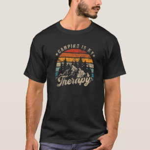 T-shirt Retro Camping Est Ma Thérapie Pour Camping Actuel