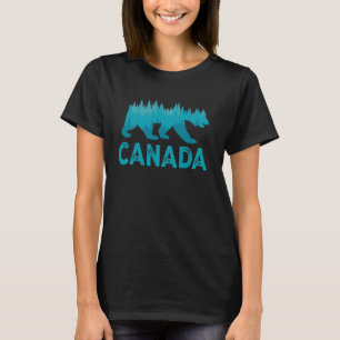 T-shirt Retro Canada Grizzly Bear Nature Randonnée Camping