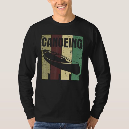 T-shirt Retro Canoeing Paddle Paddling Canoeist Kayak Kaya (Devant)