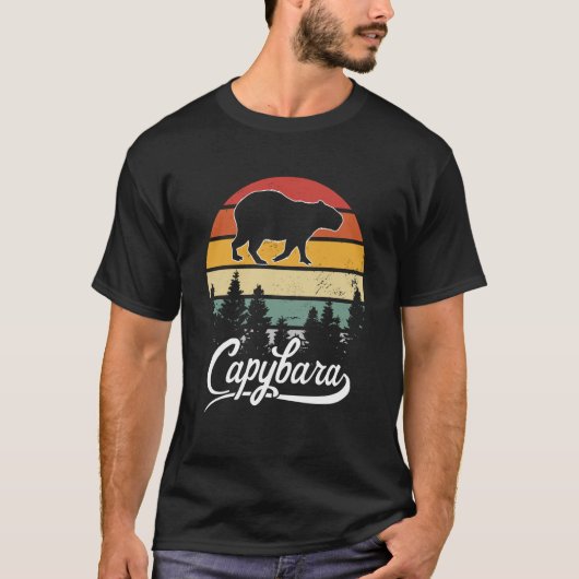 T-shirt Retro Capy Wild Animal Forest Créature Nature Capy (Devant)