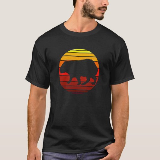 T-shirt Retro Capybara Respecter Le Soleil D'Été Capybara (Devant)