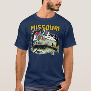 T-shirt Retro Carabiner Missouri Fishing