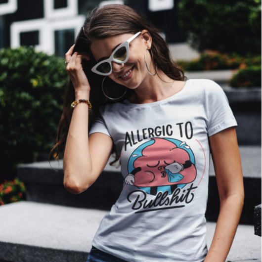 T-shirt Retro Cartoon Antisocial Poop