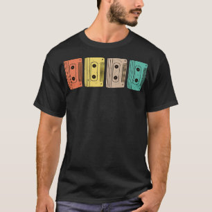 T-shirt Retro Cassette Bande Old School 80s Musique Lover