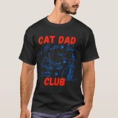 T-shirt Retro Cat Dad Club Life Is Better With Cats Funny  (Devant)
