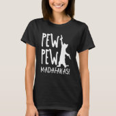 T-shirt Retro Cat Pew Pew Madafakas   Crazy Kitten Cats   (Devant)