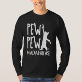 T-shirt Retro Cat Pew Pew Madafakas Crazy Kitten Cats (Devant)