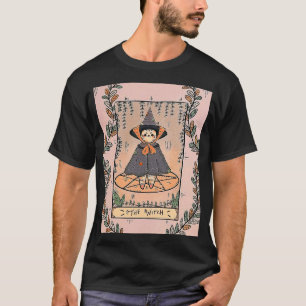 T-shirt Retro Cat The Witch Tarot Card Halloween Wiccan Ca