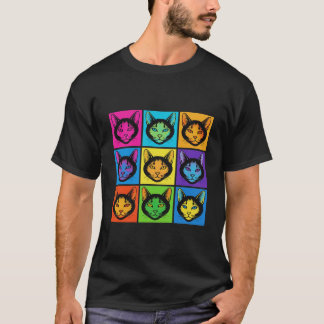T-shirt Retro Cats pop art Andy Warhol style