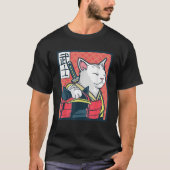 T-shirt Retro Catzilla Ancient Japanese Cat Art Anime Ninj (Devant)