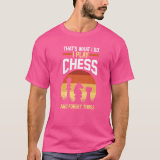 T-shirt Rétro C'est ce que je fais Je joue aux échecs et j