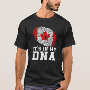 T-shirt Retro C'est dans mon Adn Canada drapeau patriotiqu