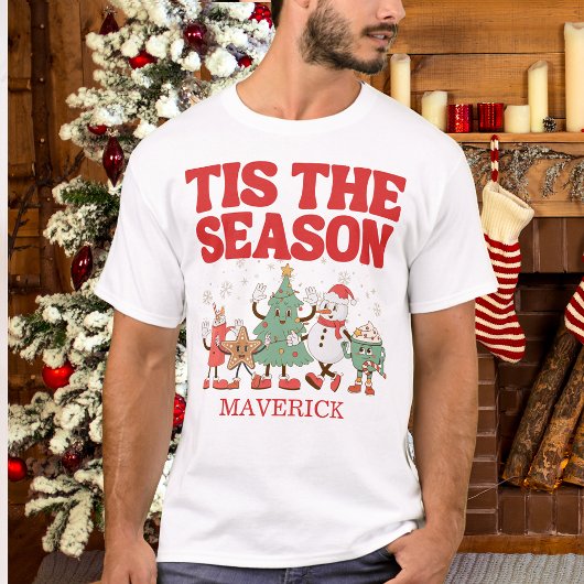 T-shirt Retro C'est La Saison De Noël