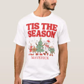 T-shirt Retro C'est La Saison De Noël (Devant)