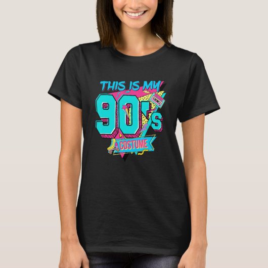 T-shirt Retro C'Est Mon Costume 90s Vibes 90s Me Reprendre (Devant)