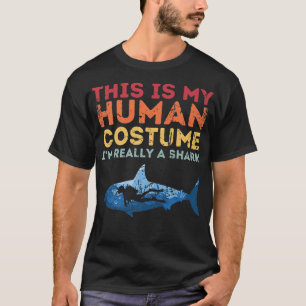 T-shirt Rétro C'Est Mon Costume Humain Je Suis Vraiment Un