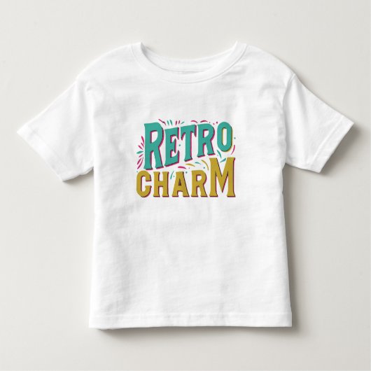 T-shirt Retro Charm multicolore design (Devant)