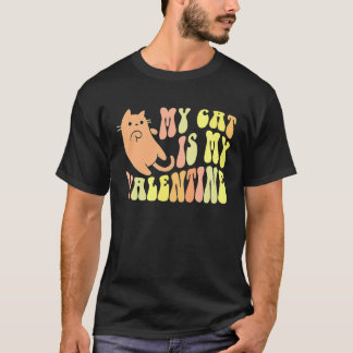 T-shirt Rétro CHAT EST MA SAINT-VALENTIN Désolé les gars l