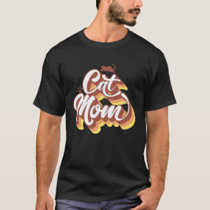 T-shirt Retro Chat Maman Meilleur Chat Maman Jour des Mère