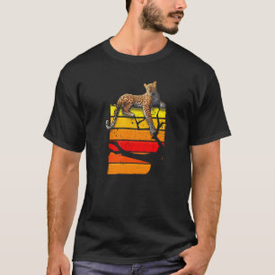 T-shirt Retro Cheetah Illustration Wild Cat Love Animal
