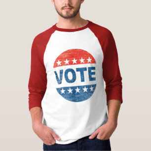 T-shirt Rétro chemise de base-ball de vote