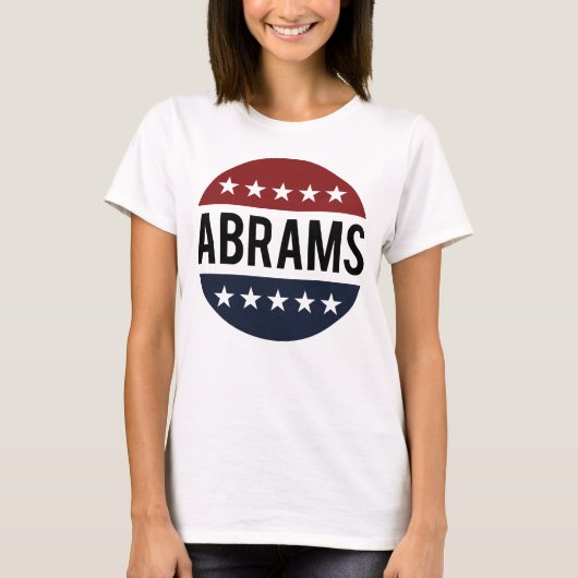 T-shirt Rétro chemise de bouton de Stacey Abrams de vote (Devant)