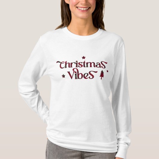 T-shirt Retro Chic : Vibes de Noël sur Tartan traditionnel (Devant)
