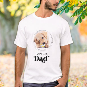 T-shirt Retro Chien DAD Personnalisé Chien Chien Photo Ani