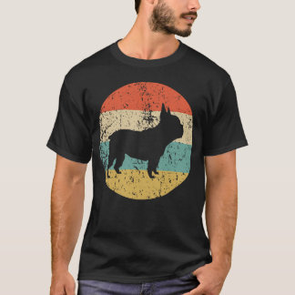 T-shirt Rétro chien de bouledogue français de bouledogue