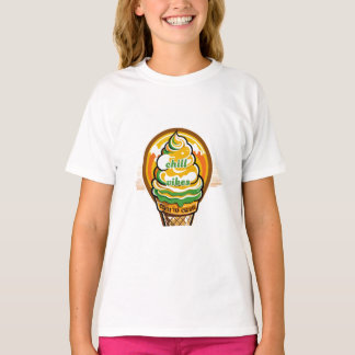 T-shirt Retro Chill Vibes Ice Cream Sticker - Summer Sunbu