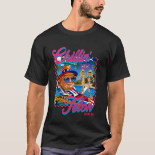 T-shirt Retro Chillin comme un Felon été 2024 Vaca d'été