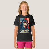 T-shirt Retro Chimp smoking Cigar Poster (Devant entier)