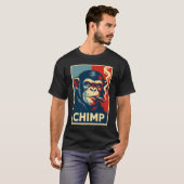 T-shirt Retro Chimp smoking Cigar Poster (Devant entier)