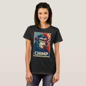 T-shirt Retro Chimp smoking Cigar Poster (Devant entier)