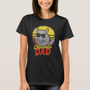 T-shirt Retro Chinchilla Papa animal de compagnie Rodent C