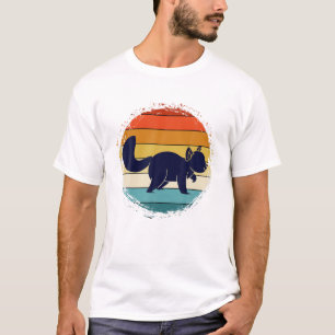 T-shirt Retro Chinois de la faune Forêt Rouge Panda