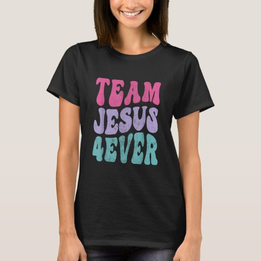 T-shirt Retro Christianity Faith Christ Lord Savior 4ever  (Devant)