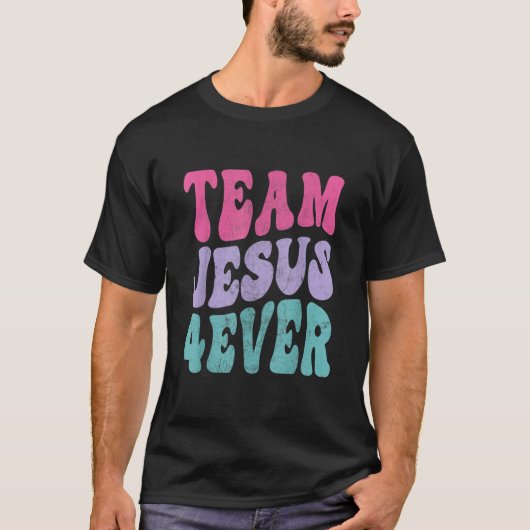 T-shirt Retro Christianity Faith Christ Lord Savior 4ever (Devant)