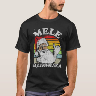 T-shirt Retro Christmas Mele Kalikimaka Père Noël Shaka Ha