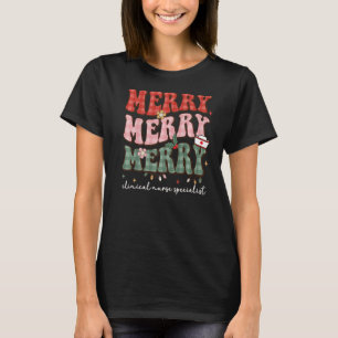 T-shirt Retro Christmas Merry Clinique infirmière spéciali