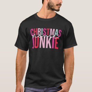 T-shirt Retro Christmas Movie Junkie Funny Matching Xmas T