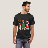 T-shirt Retro Christmas Rat Terrier Santa Reindeer Dog Lov (Devant entier)
