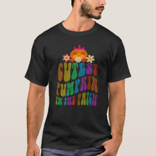 T-shirt Rétro CITROUILLE LA PLUS MIGNONNE Dans le jardin d