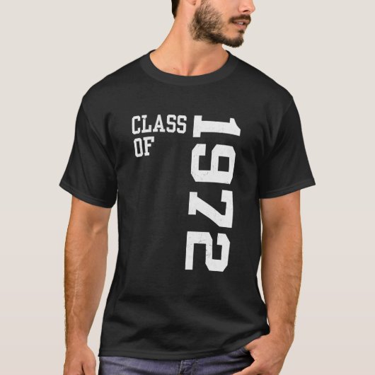 T-shirt Retro Class of 1972 Senior High School Reunion Vin (Devant)