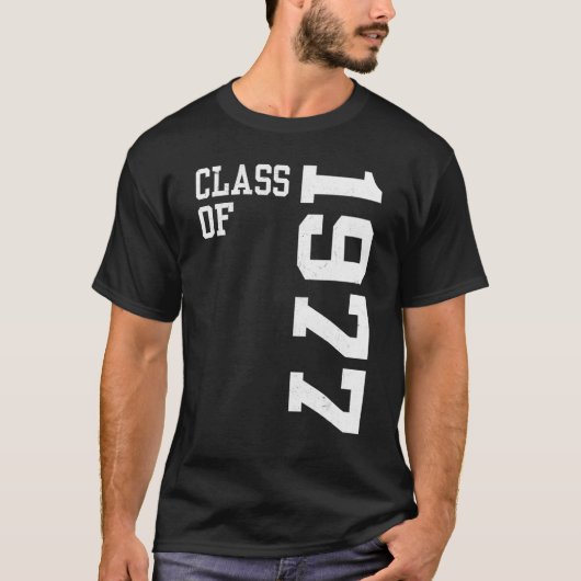 T-shirt Retro Class of 1977 Senior High School Reunion Vin (Devant)