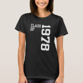 T-shirt Retro Class of 1978 Senior High School Reunion Vin (Devant)